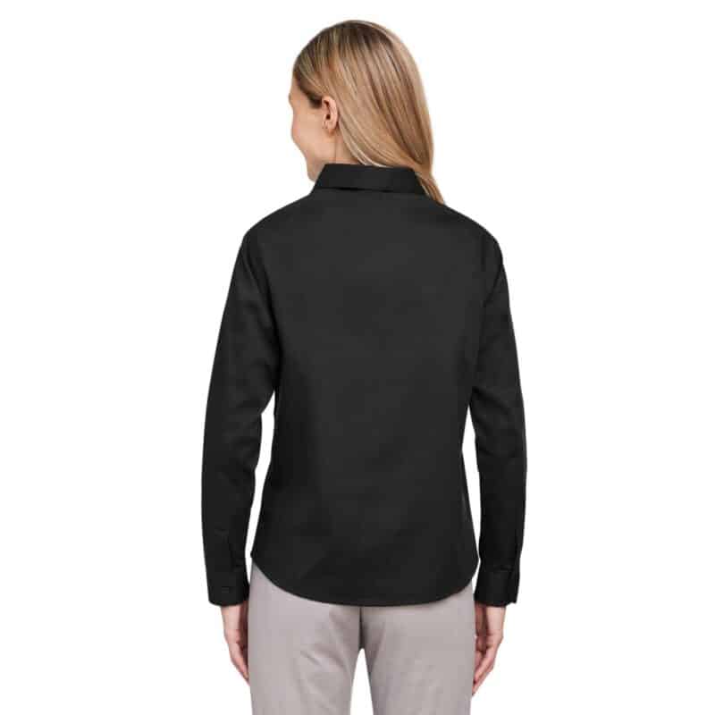 Custom Harriton Ladies' Advantage IL Long-Sleeve Workshirt - 2