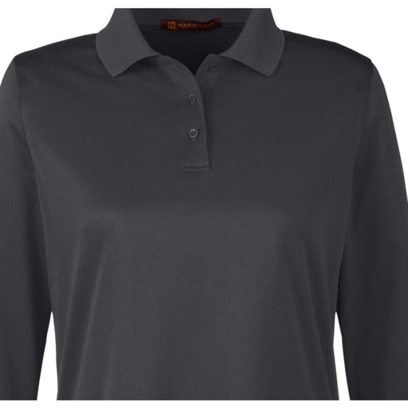 Custom Harriton Ladies' Advantage Snag Protection Plus IL Long Sleeve Polo - 4
