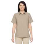 Custom Harriton Ladies' Advantage Snap Closure Short-Sleeve Shirt