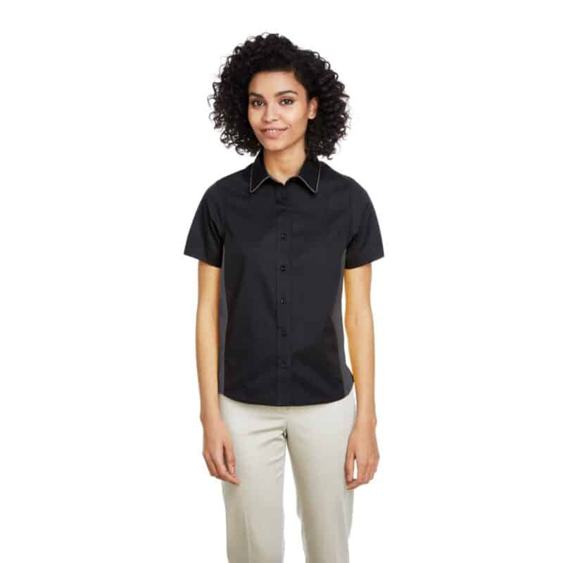 Custom Harriton Ladies' Flash IL Colorblock Short Sleeve Shirt - 1