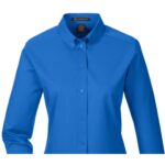 Custom Harriton Ladies' Foundation 100% Cotton Long-Sleeve Twill Shirt With Teflon™ - 7