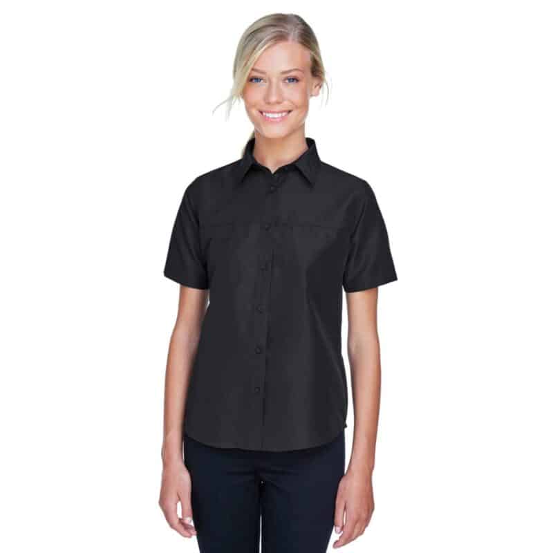 Custom Harriton Ladies' Key West Short-Sleeve Performance Staff Shirt - 2