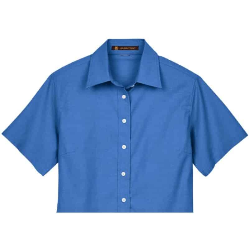 Custom Harriton Ladies' Short-Sleeve Oxford With Stain-Release - 3