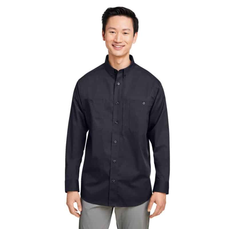 Custom Harriton Men's Advantage IL Long-Sleeve Workshirt - 1