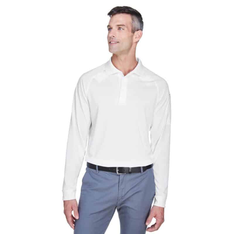 Custom Harriton Men's Advantage Snag Protection Plus Long-Sleeve Tactical Polo - 1