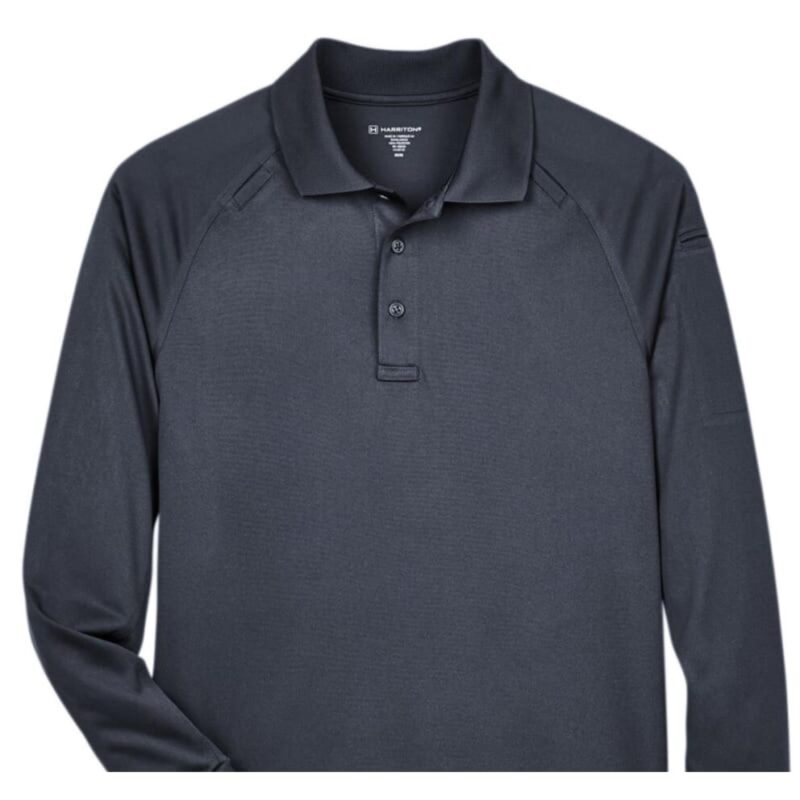 Custom Harriton Men's Advantage Snag Protection Plus Long-Sleeve Tactical Polo - 5