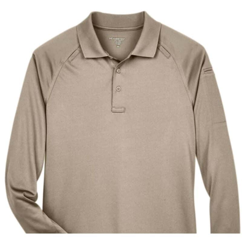 Custom Harriton Men's Advantage Snag Protection Plus Long-Sleeve Tactical Polo - 7