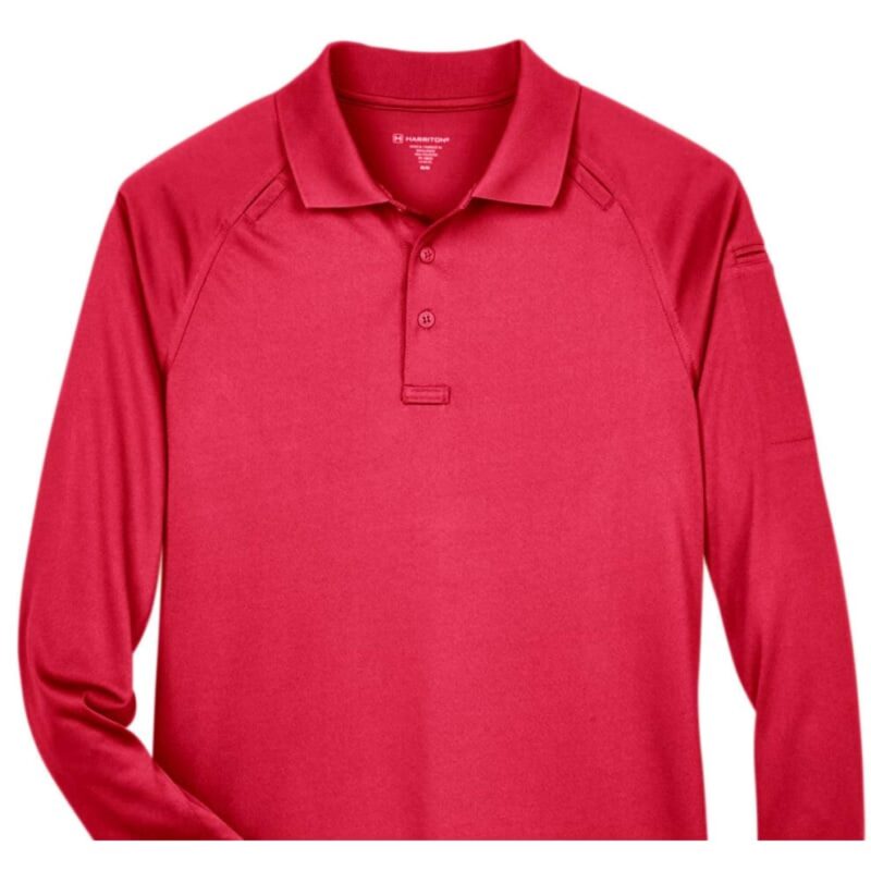 Custom Harriton Men's Advantage Snag Protection Plus Long-Sleeve Tactical Polo - 8