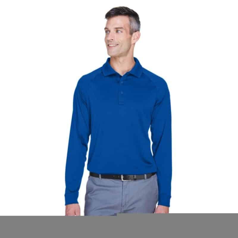 Custom Harriton Men's Advantage Snag Protection Plus Long-Sleeve Tactical Polo