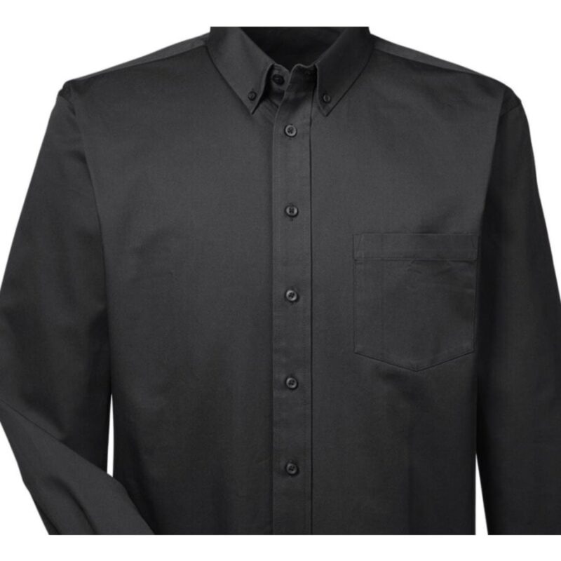 Custom Harriton Men's Foundation 100% Cotton Long-Sleeve Twill Shirt With Teflon™ - 3