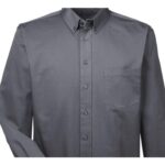 Custom Harriton Men's Foundation 100% Cotton Long-Sleeve Twill Shirt With Teflon™ - 4