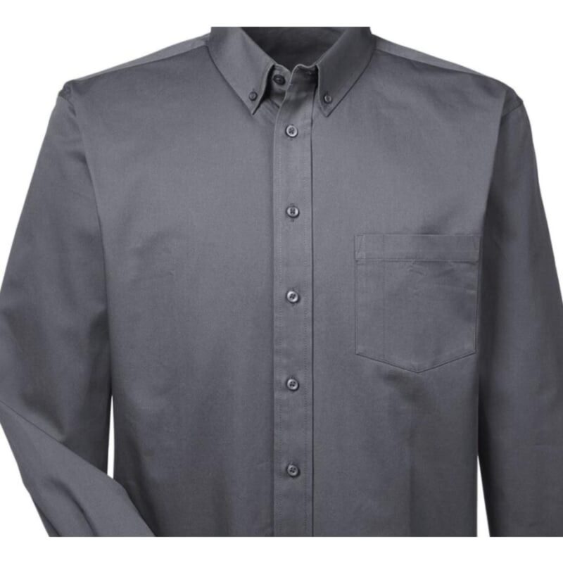 Custom Harriton Men's Foundation 100% Cotton Long-Sleeve Twill Shirt With Teflon™ - 4