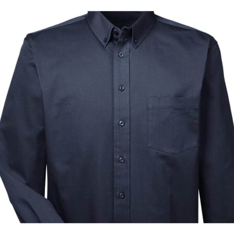 Custom Harriton Men's Foundation 100% Cotton Long-Sleeve Twill Shirt With Teflon™ - 5