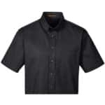 Custom Harriton Men's Foundation 100% Cotton Short-Sleeve Twill Shirt With Teflon™ - 3