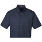 Custom Harriton Men's Foundation 100% Cotton Short-Sleeve Twill Shirt With Teflon™ - 5
