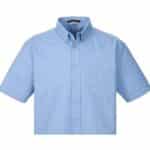 Custom Harriton Men's Foundation 100% Cotton Short-Sleeve Twill Shirt With Teflon™ - 7