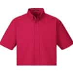 Custom Harriton Men's Foundation 100% Cotton Short-Sleeve Twill Shirt With Teflon™ - 9