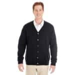 Custom Harriton Men's Pilbloc™ V-Neck Button Cardigan Sweater - 1