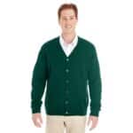 Custom Harriton Men's Pilbloc™ V-Neck Button Cardigan Sweater