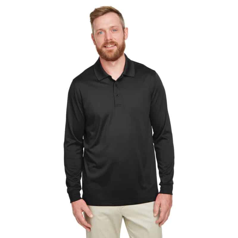 Custom Harriton Men's Tall Advantage Long Sleeve Snag Protection Plus IL Polo - 1