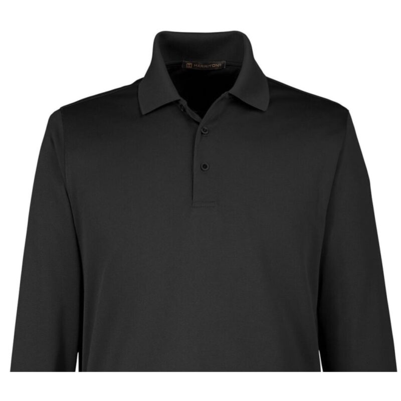 Custom Harriton Men's Tall Advantage Long Sleeve Snag Protection Plus IL Polo - 3