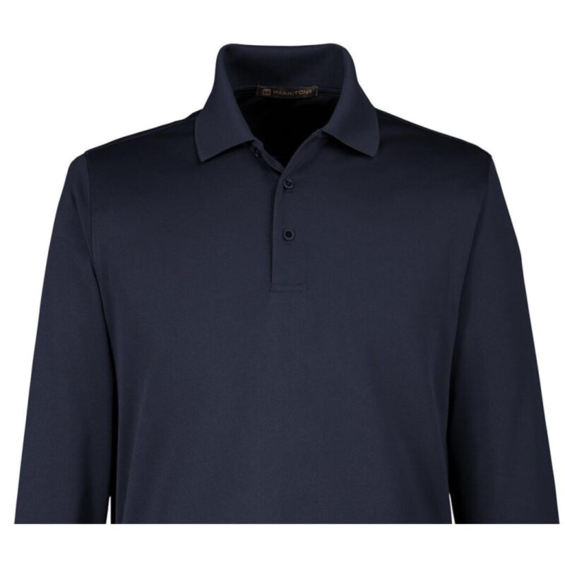 Custom Harriton Men's Tall Advantage Long Sleeve Snag Protection Plus IL Polo - 5