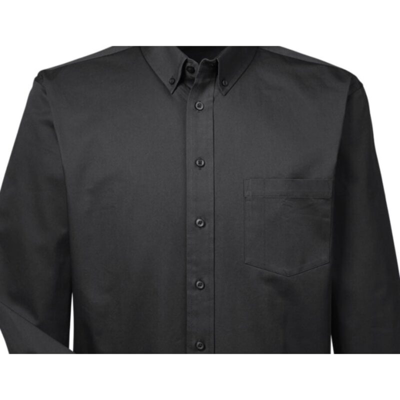Custom Harriton Men's Tall Foundation 100% Cotton Long-Sleeve Twill Shirt With Teflon™ - 4