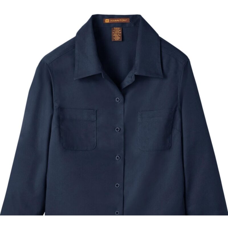 Custom Harriton Ladies' Advantage IL Long-Sleeve Workshirt - 5