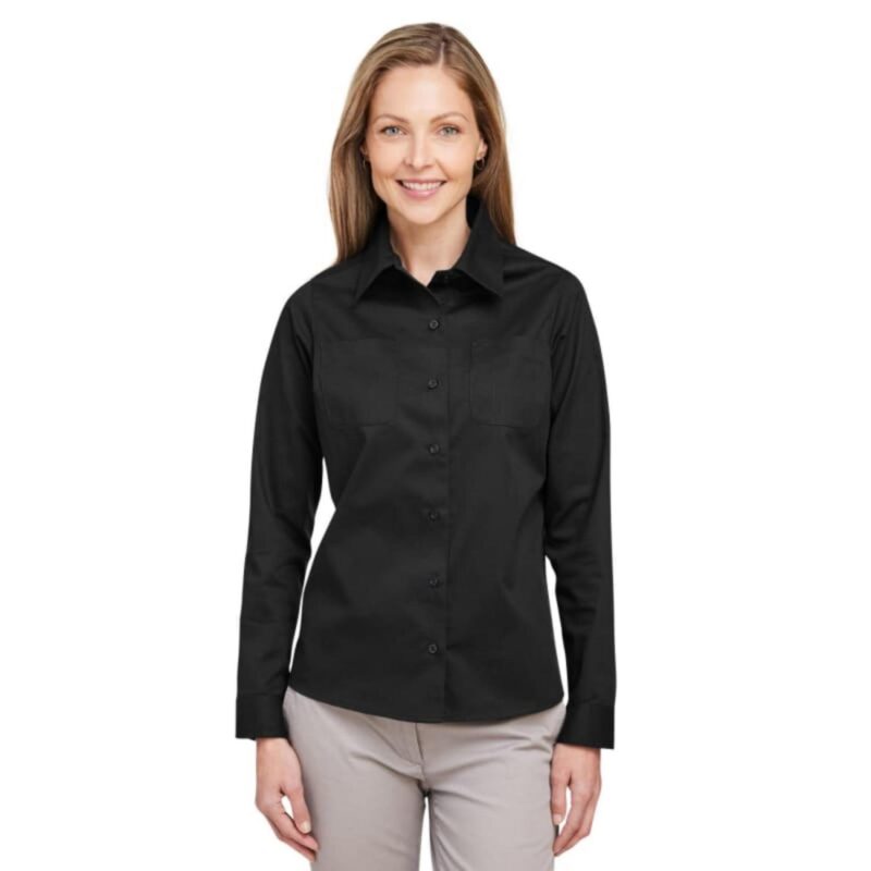 Custom Harriton Ladies' Advantage IL Long-Sleeve Workshirt