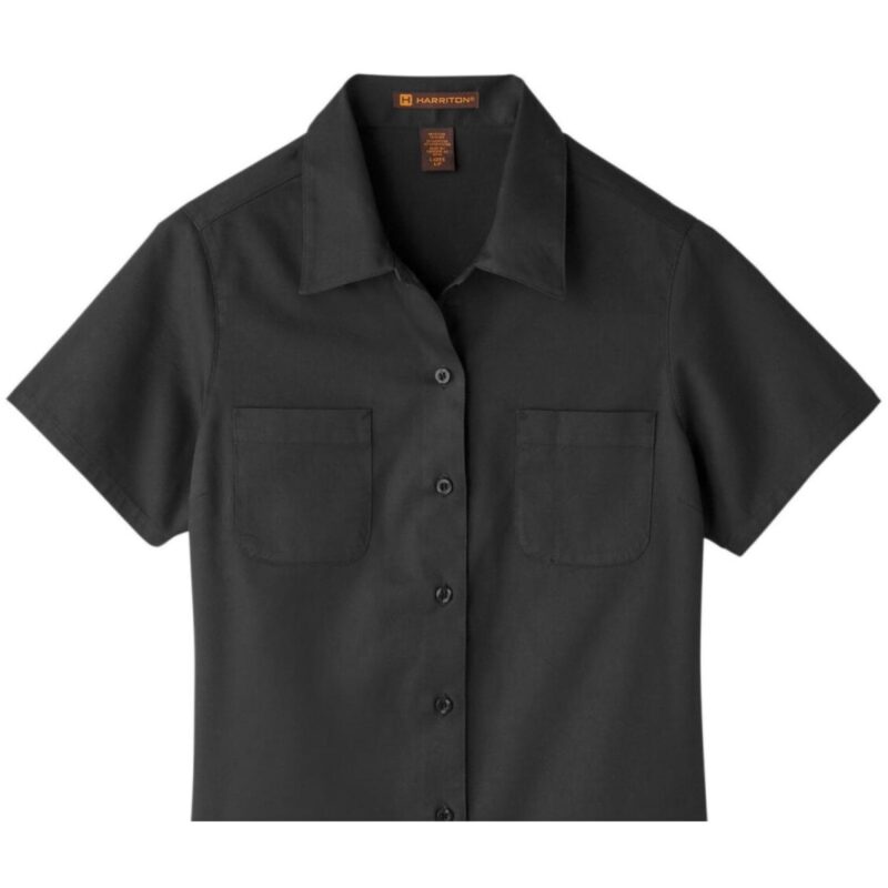 Custom Harriton Ladies' Advantage IL Short-Sleeve Work Shirt - 3