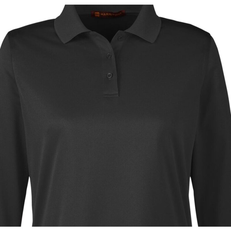 Custom Harriton Ladies' Advantage Snag Protection Plus IL Long Sleeve Polo - 3