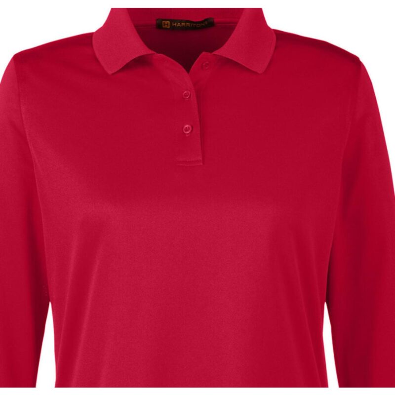 Custom Harriton Ladies' Advantage Snag Protection Plus IL Long Sleeve Polo - 6