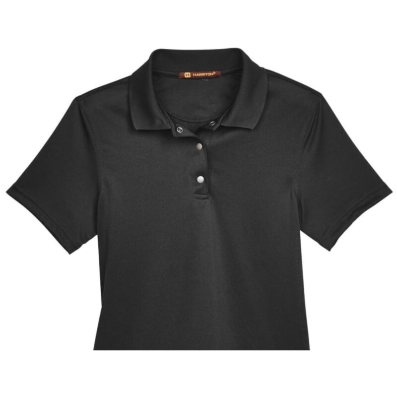 Custom Harriton Ladies' Advantage Snag Protection Plus IL Snap Placket Polo - 3