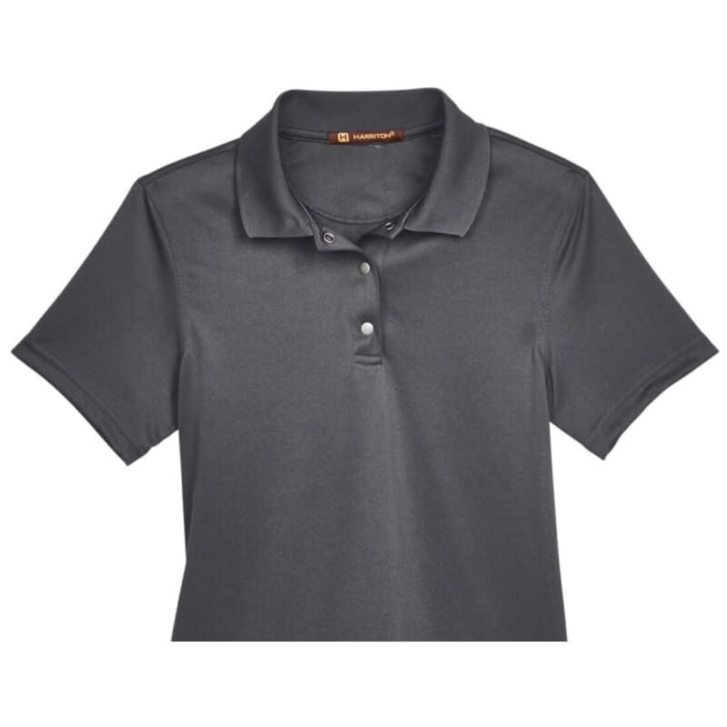 Custom Harriton Ladies' Advantage Snag Protection Plus IL Snap Placket Polo - 4