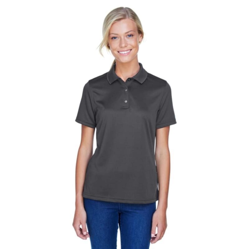 Harriton-Ladies-Advantage-Snag-Protection-Plus-IL-Snap-Placket-Polo-BA_M345W Custom Harriton Ladies' Advantage Snag Protection Plus IL Snap Placket Polo
