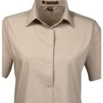 Custom Harriton Ladies' Advantage Snap Closure Short-Sleeve Shirt - 2