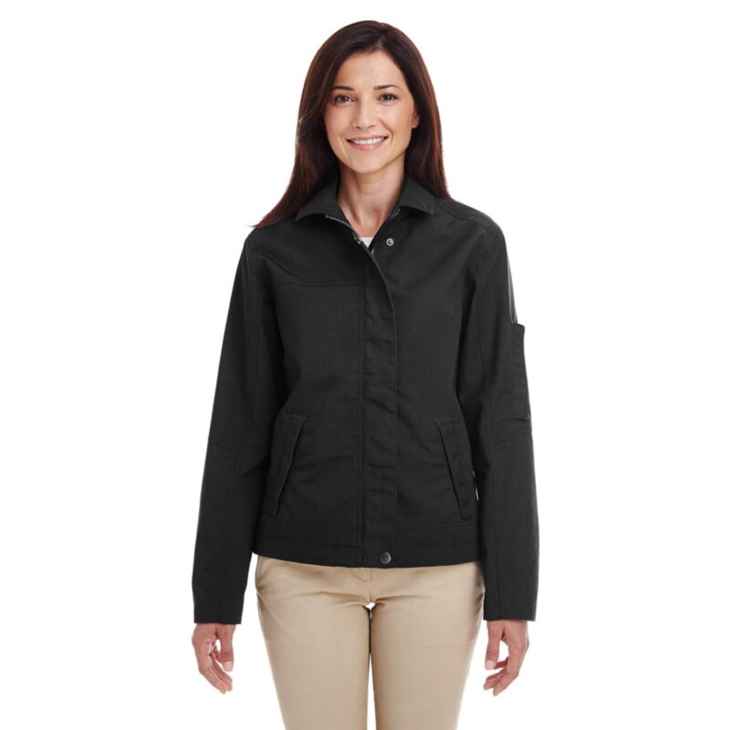 Custom Harriton Ladies' Auxiliary Canvas Work Jacket - 1