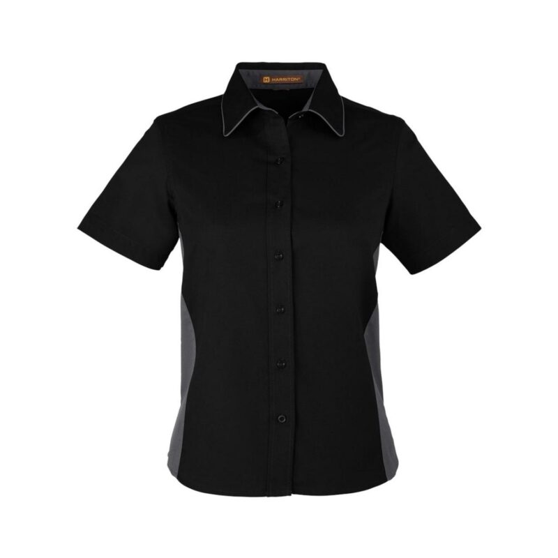 Custom Harriton Ladies' Flash IL Colorblock Short Sleeve Shirt - 3