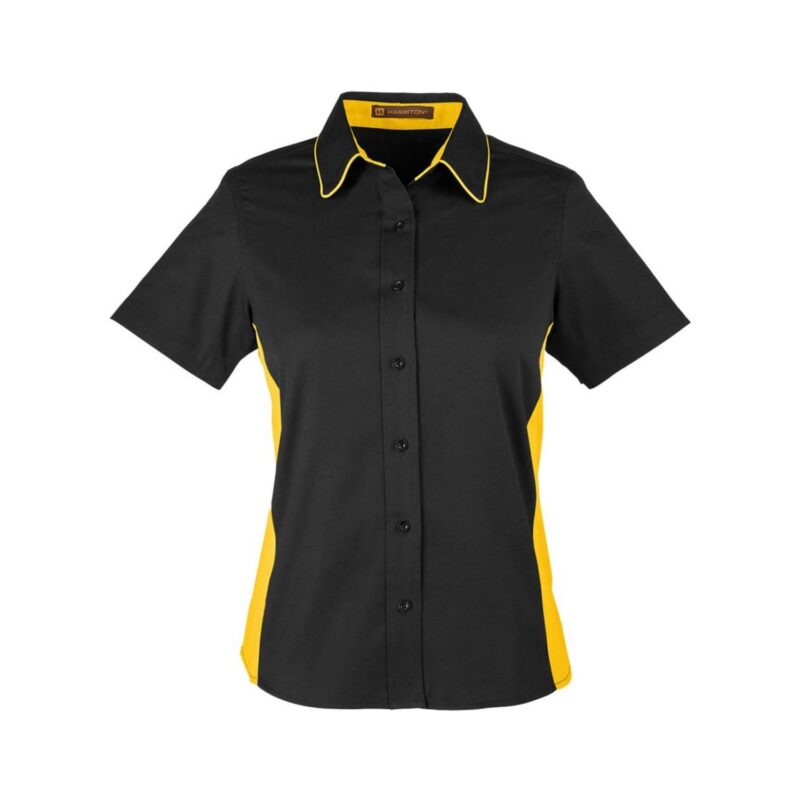 Custom Harriton Ladies' Flash IL Colorblock Short Sleeve Shirt - 4