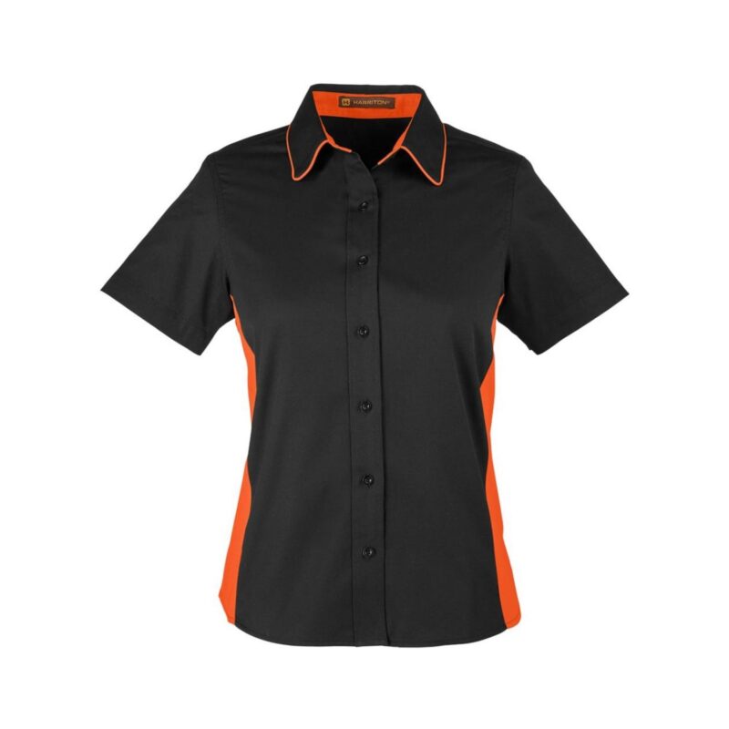 Custom Harriton Ladies' Flash IL Colorblock Short Sleeve Shirt - 5