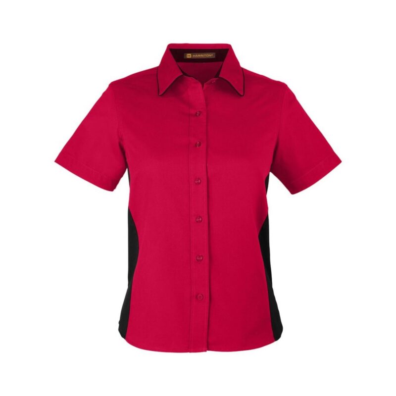 Custom Harriton Ladies' Flash IL Colorblock Short Sleeve Shirt - 6
