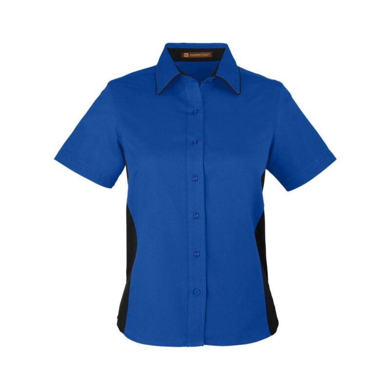 Custom Harriton Ladies' Flash IL Colorblock Short Sleeve Shirt - 7