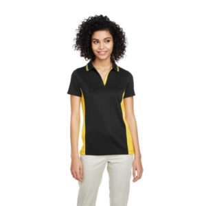 Custom Harriton Ladies' Flash Snag Protection Plus IL Colorblock Polo