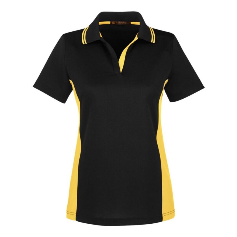 Custom Harriton Ladies' Flash Snag Protection Plus IL Colorblock Polo - 4