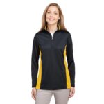 Custom Harriton Ladies' Flash Snag Protection Plus IL Colorblock Quarter-Zip