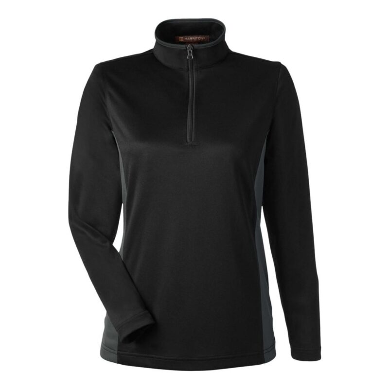 Custom Harriton Ladies' Flash Snag Protection Plus IL Colorblock Quarter-Zip - 3