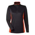 Custom Harriton Ladies' Flash Snag Protection Plus IL Colorblock Quarter-Zip - 5