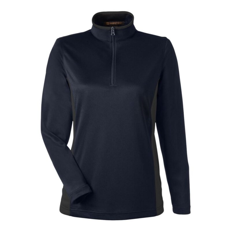 Custom Harriton Ladies' Flash Snag Protection Plus IL Colorblock Quarter-Zip - 6