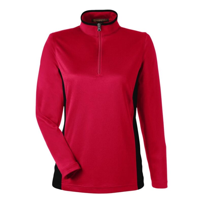 Custom Harriton Ladies' Flash Snag Protection Plus IL Colorblock Quarter-Zip - 7