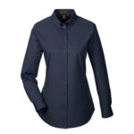 Custom Harriton Ladies' Foundation 100% Cotton Long-Sleeve Twill Shirt With Teflon™ - 4